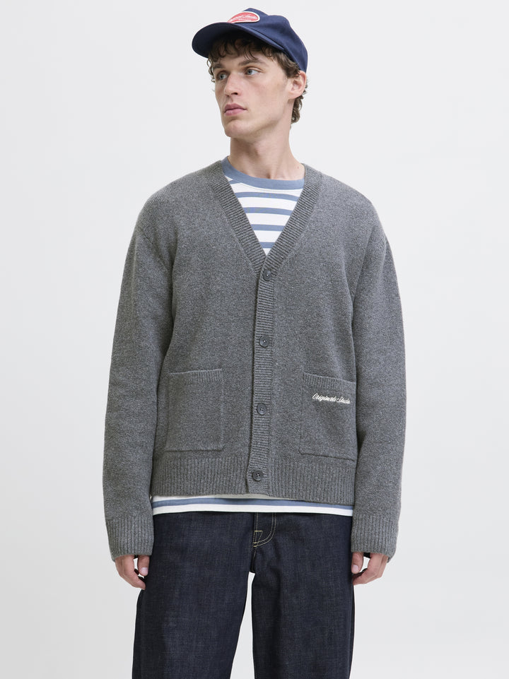 JORNORREBRO KNIT CARDIGAN LN, Dark Grey Melange 179084 Bild 1