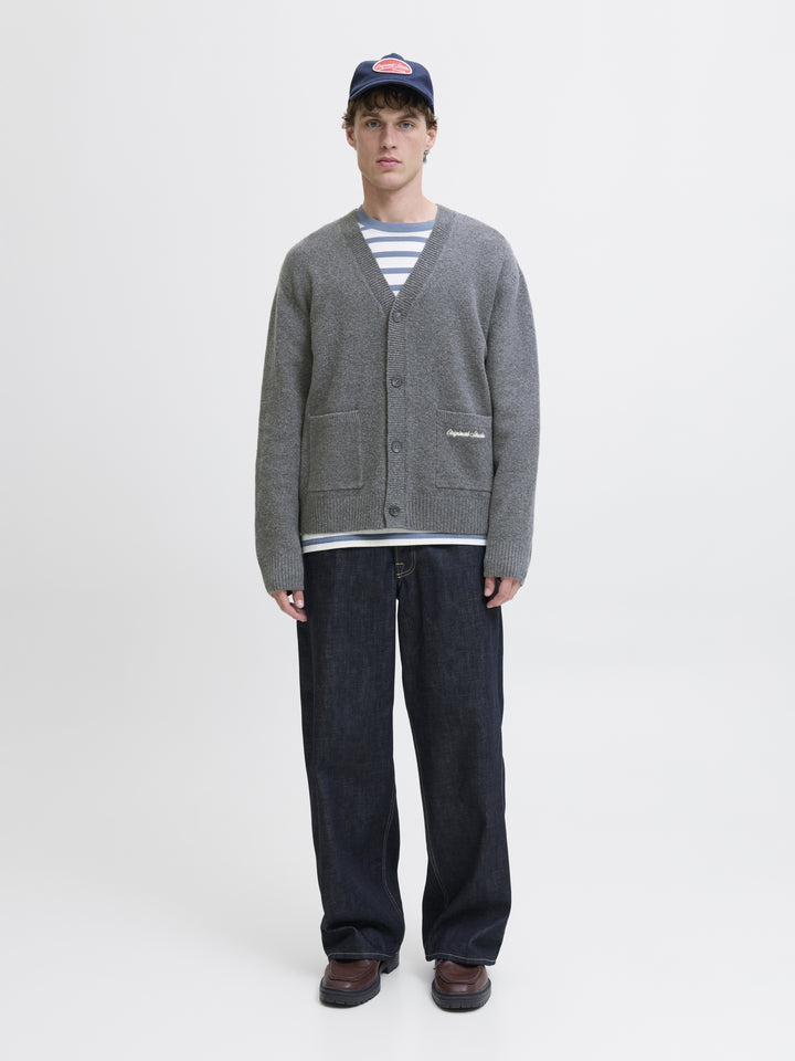 JORNORREBRO KNIT CARDIGAN LN, Dark Grey Melange 179084 Bild 3