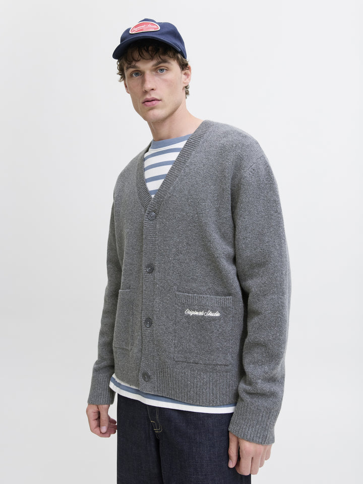 JORNORREBRO KNIT CARDIGAN LN, Dark Grey Melange 179084 Bild 5