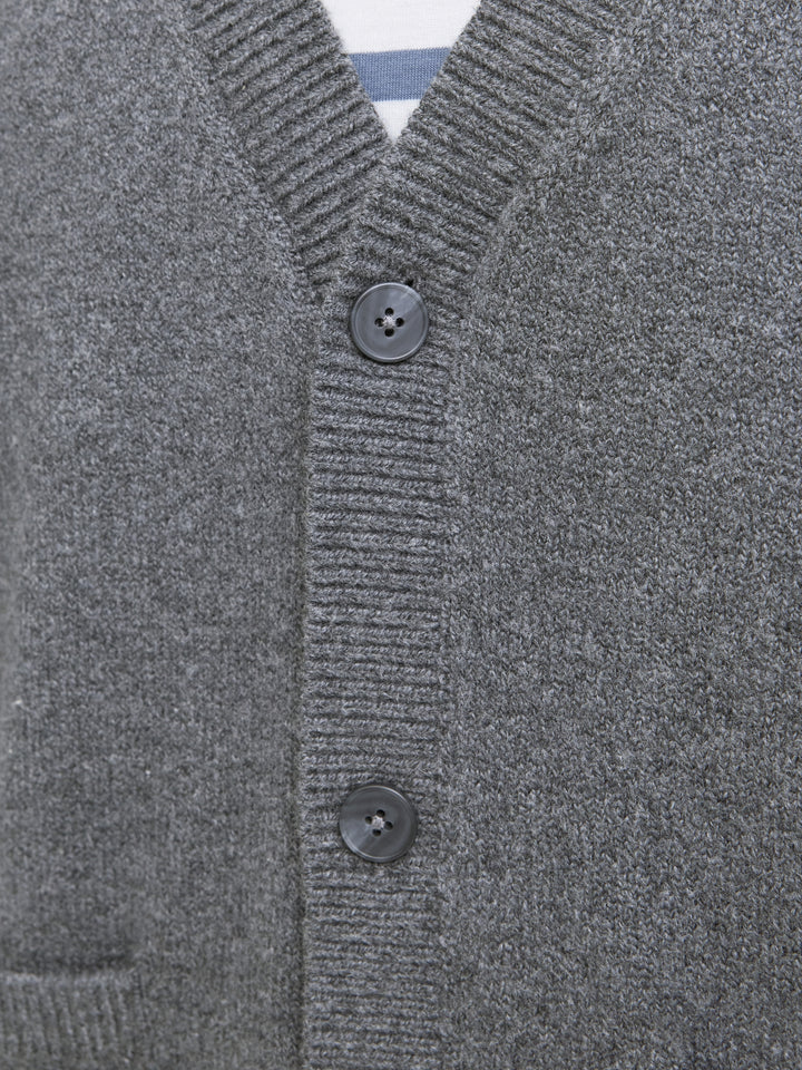 JORNORREBRO KNIT CARDIGAN LN, Dark Grey Melange 179084 Bild 6