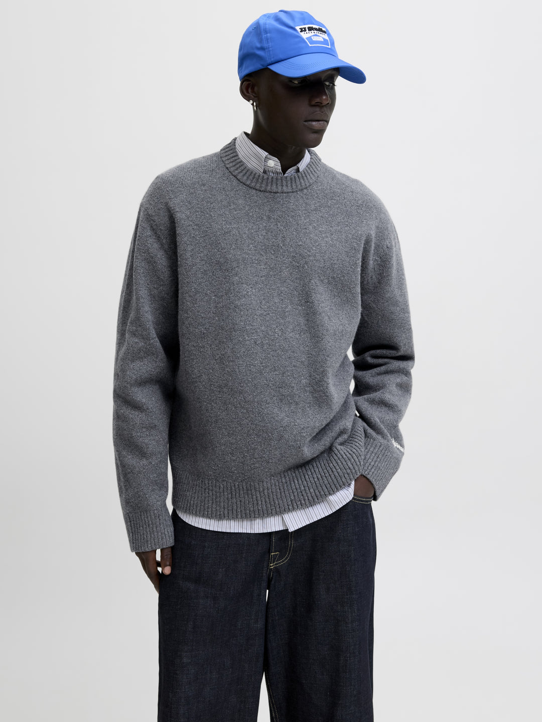 JORNORREBRO KNIT CREW NECK SN, Dark Grey Melange 179084 Bild 1