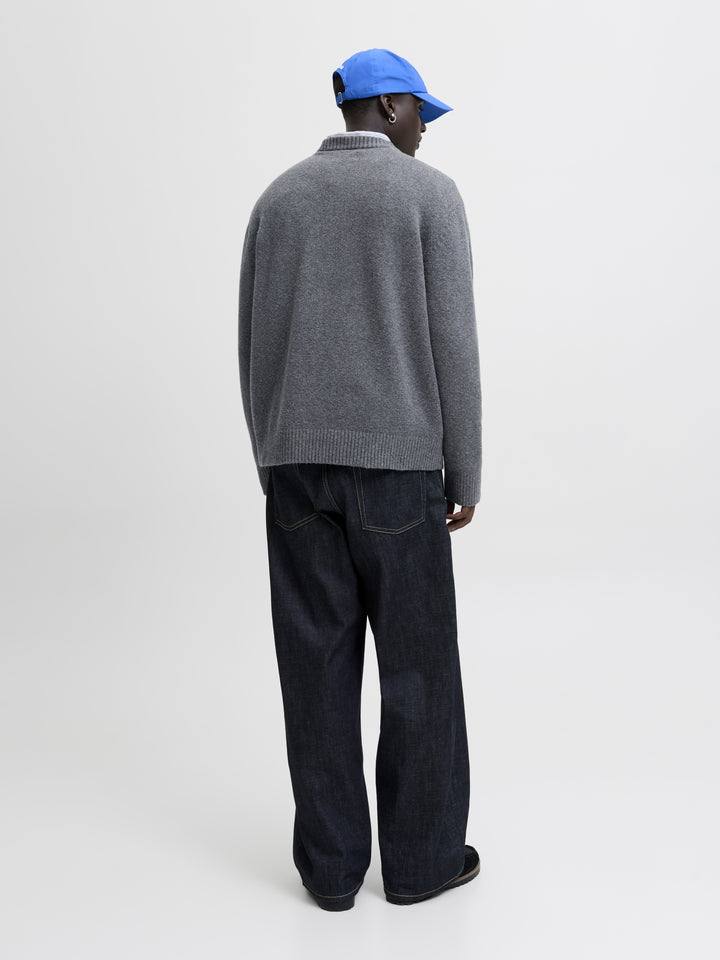 JORNORREBRO KNIT CREW NECK SN, Dark Grey Melange 179084 Bild 2
