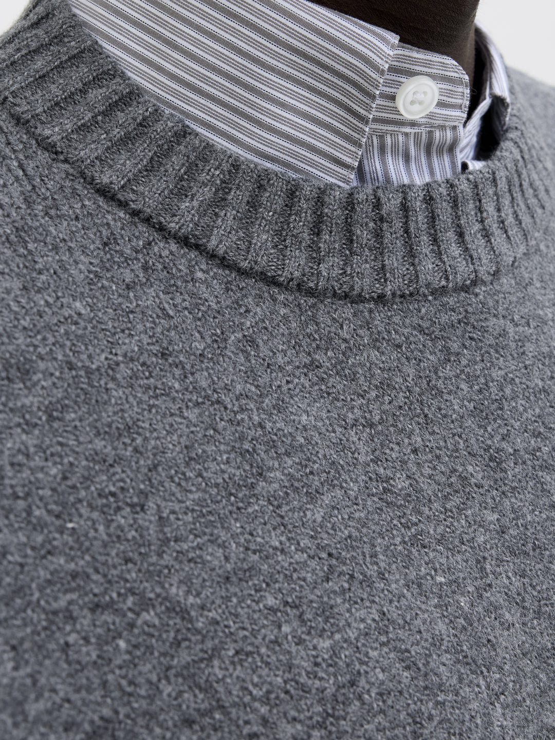 JORNORREBRO KNIT CREW NECK SN, Dark Grey Melange 179084 Bild 6