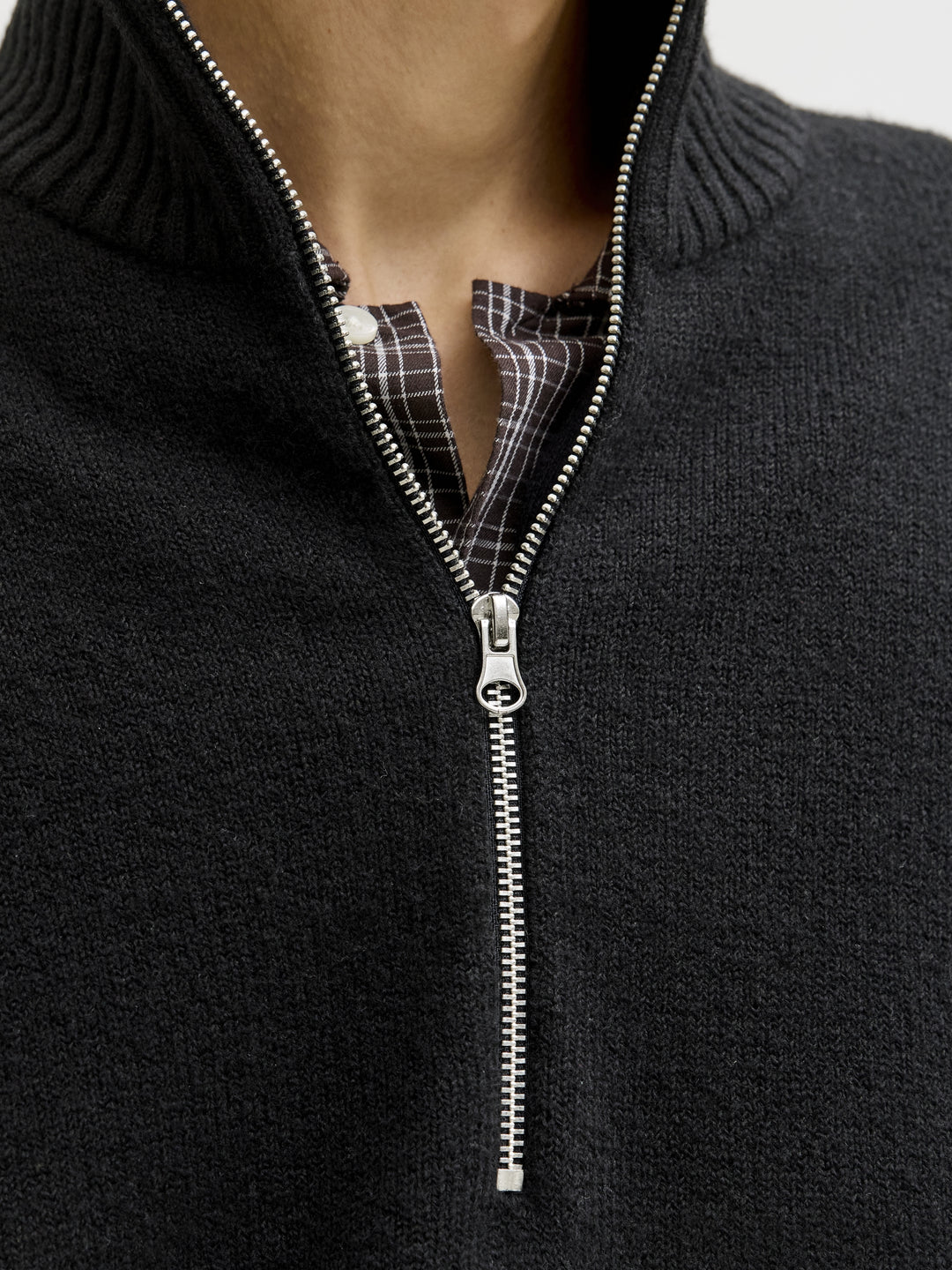JORNORREBRO KNIT HALF ZIP SN, Black 178012 Bild 5