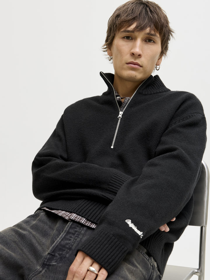 JORNORREBRO KNIT HALF ZIP SN, Black 178012 Bild 6