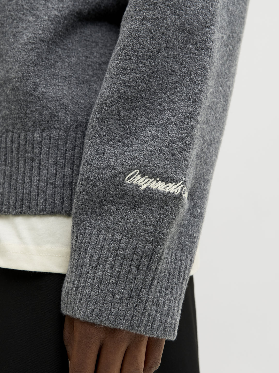 JORNORREBRO KNIT HALF ZIP SN, Dark Grey Melange 179084 Bild 6