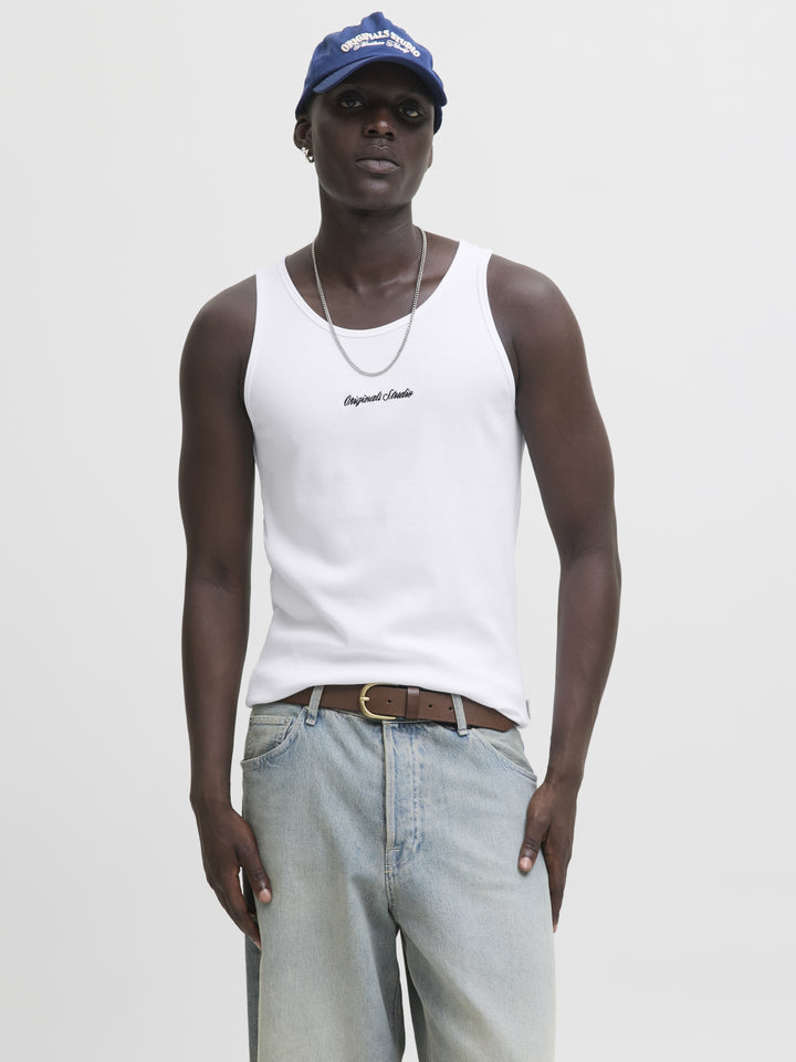 JORNORREBRO RIB TANK TOP, Bright White 177627 Bild 2