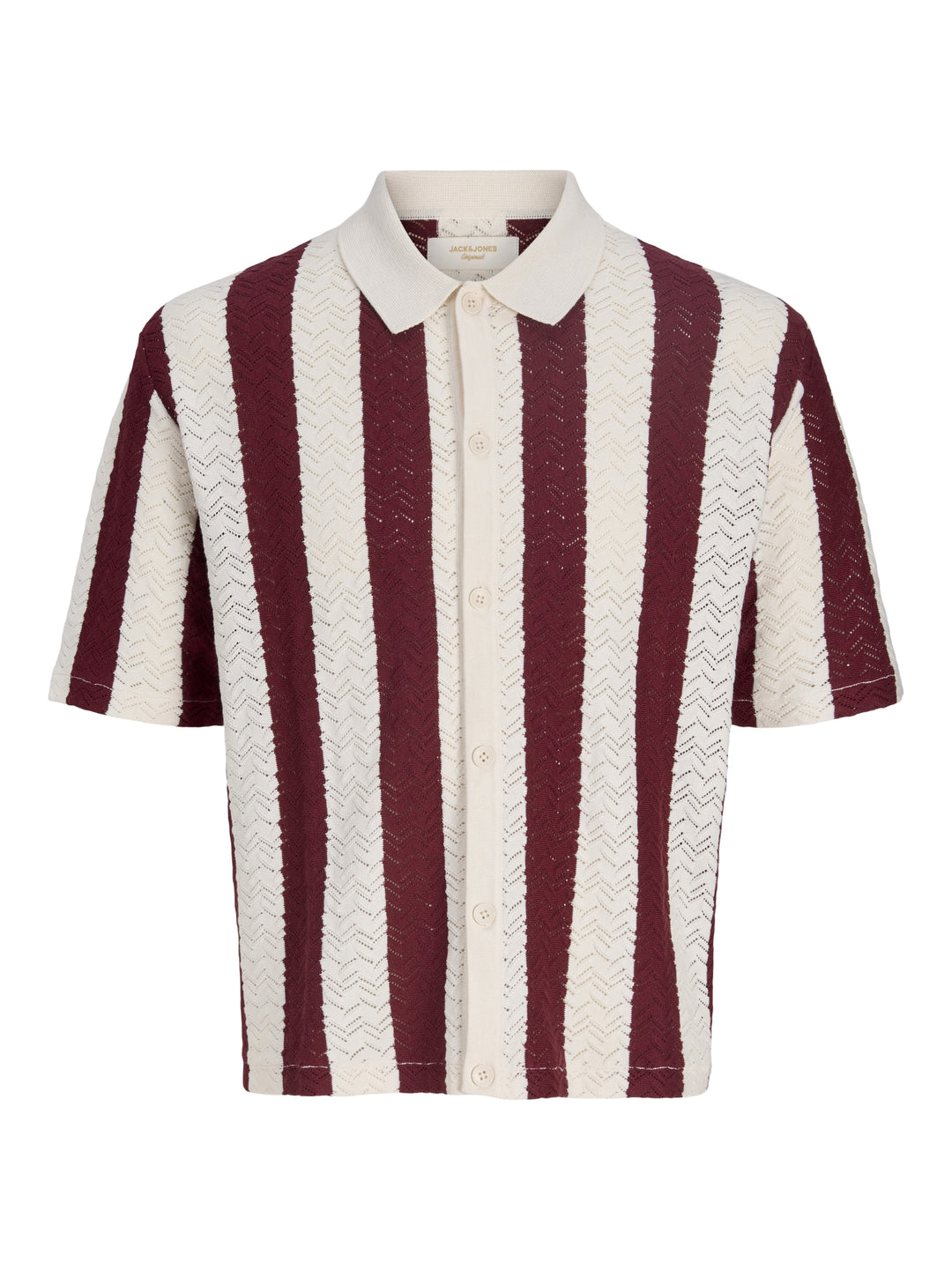 JORTYLER KNIT SS POLO SN, Sea Salt/Cabernet 296416009 Bild 1