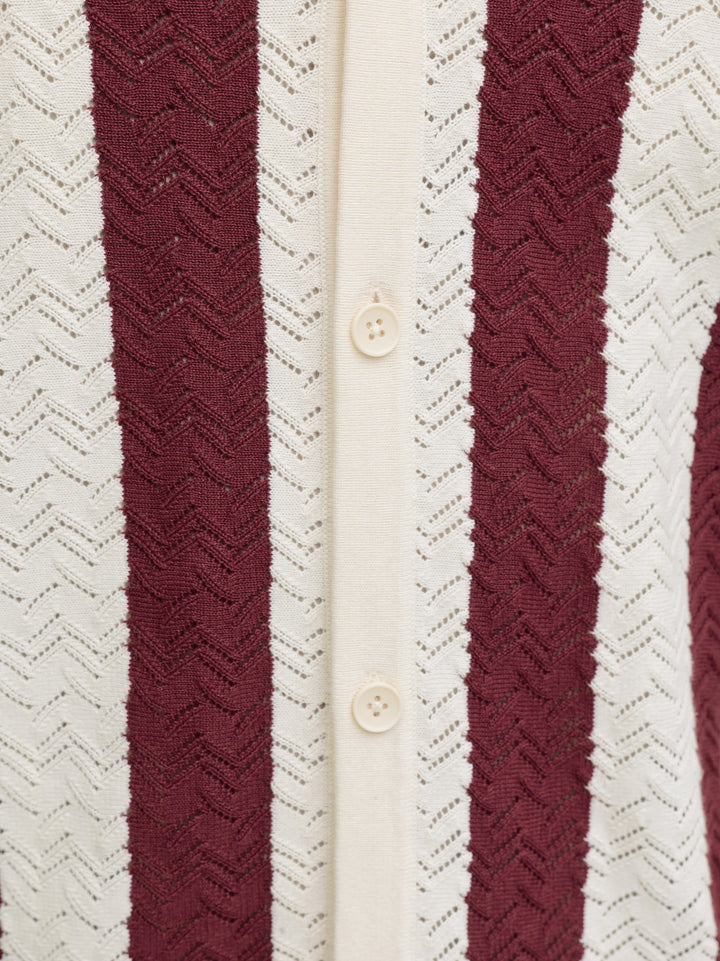 JORTYLER KNIT SS POLO SN, Sea Salt/Cabernet 296416009 Bild 4