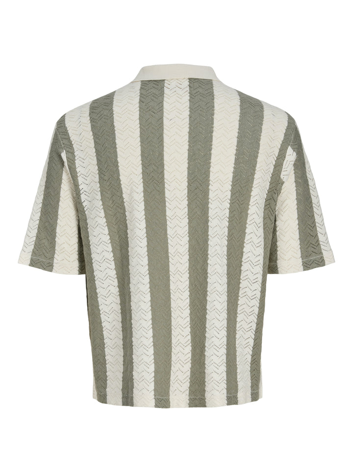 JORTYLER KNIT SS POLO SN, Sea Salt/Sea Grass 296416011 Bild 3