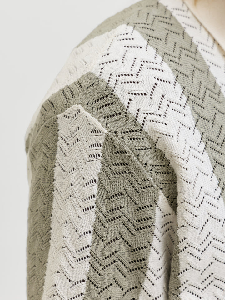 JORTYLER KNIT SS POLO SN, Sea Salt/Sea Grass 296416011 Bild 4
