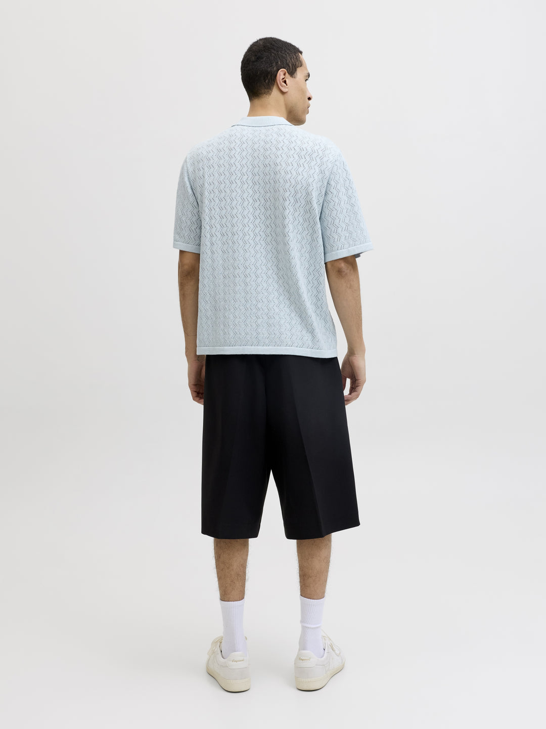 JORTYLER KNIT SS SPLIT NECK POLO SN, Cashmere Blue 175775 Bild 4