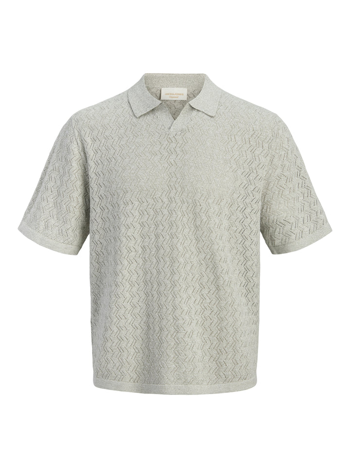 JORTYLER KNIT SS SPLIT NECK POLO SN, Seagrass 176290 Bild 1