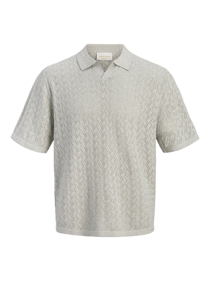 JORTYLER KNIT SS SPLIT NECK POLO SN, Seagrass 176290 Bild 1