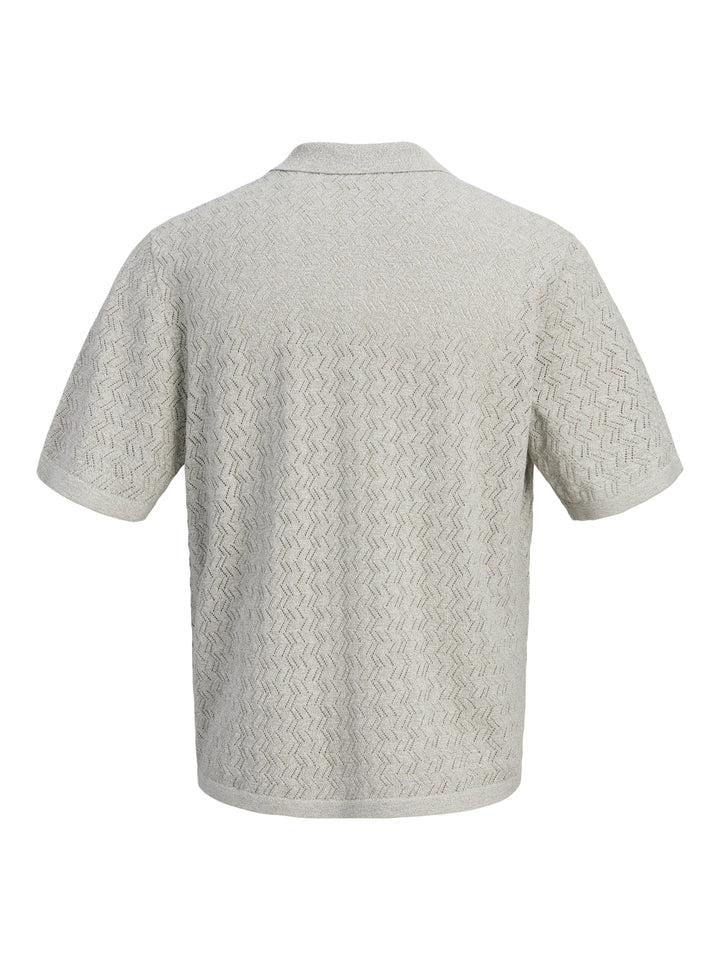 JORTYLER KNIT SS SPLIT NECK POLO SN, Seagrass 176290 Bild 2