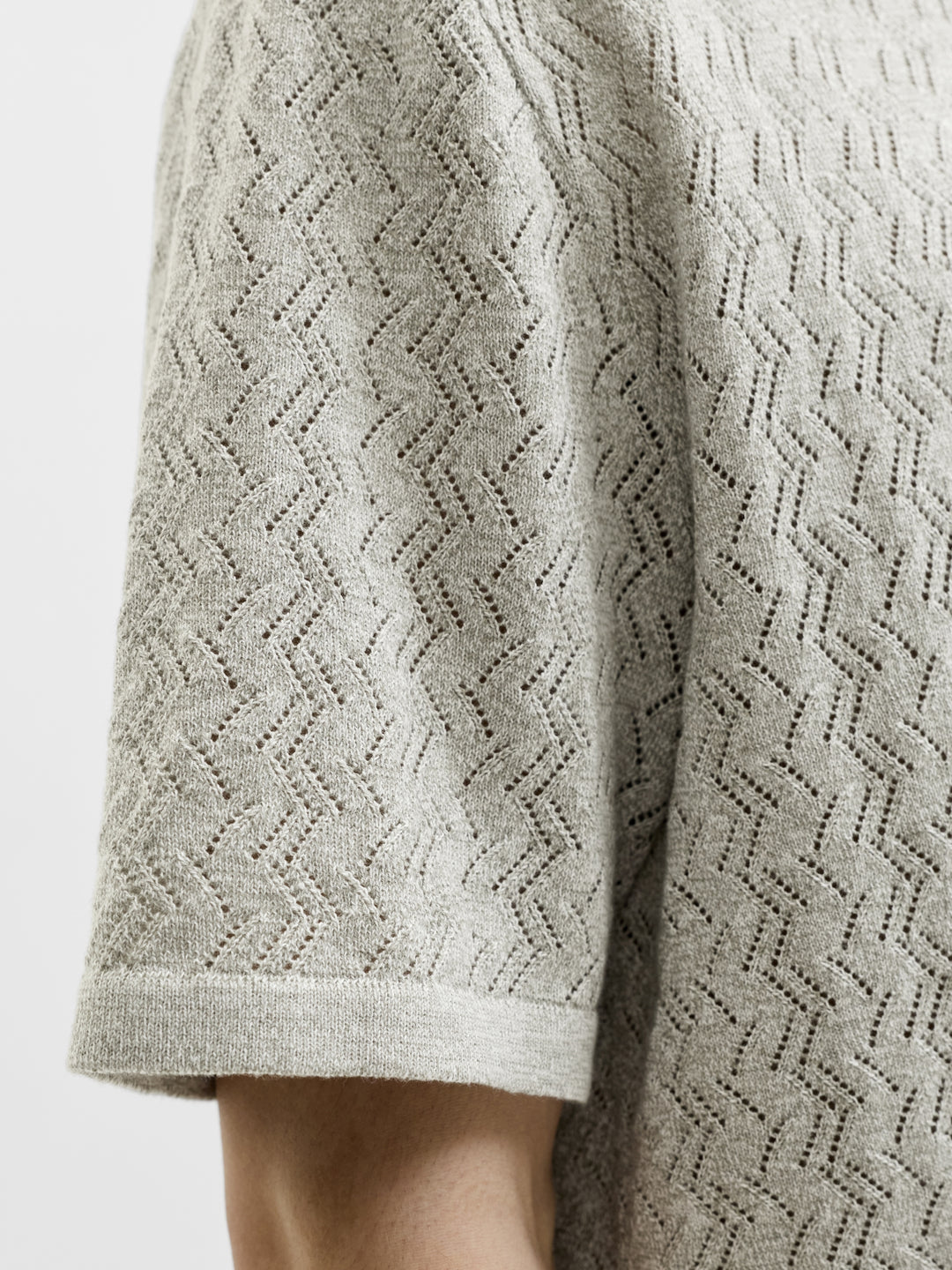 JORTYLER KNIT SS SPLIT NECK POLO SN, Seagrass 176290 Bild 3