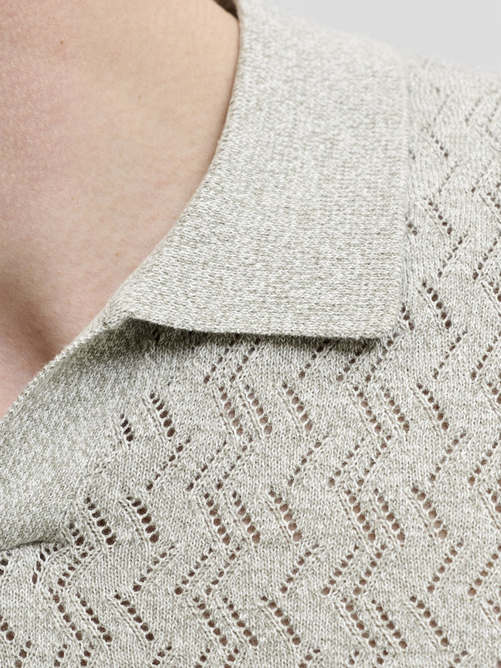JORTYLER KNIT SS SPLIT NECK POLO SN, Seagrass 176290 Bild 4