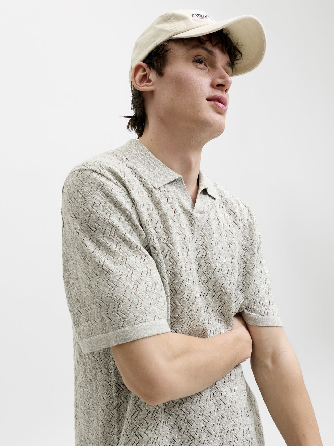JORTYLER KNIT SS SPLIT NECK POLO SN, Seagrass 176290 Bild 8
