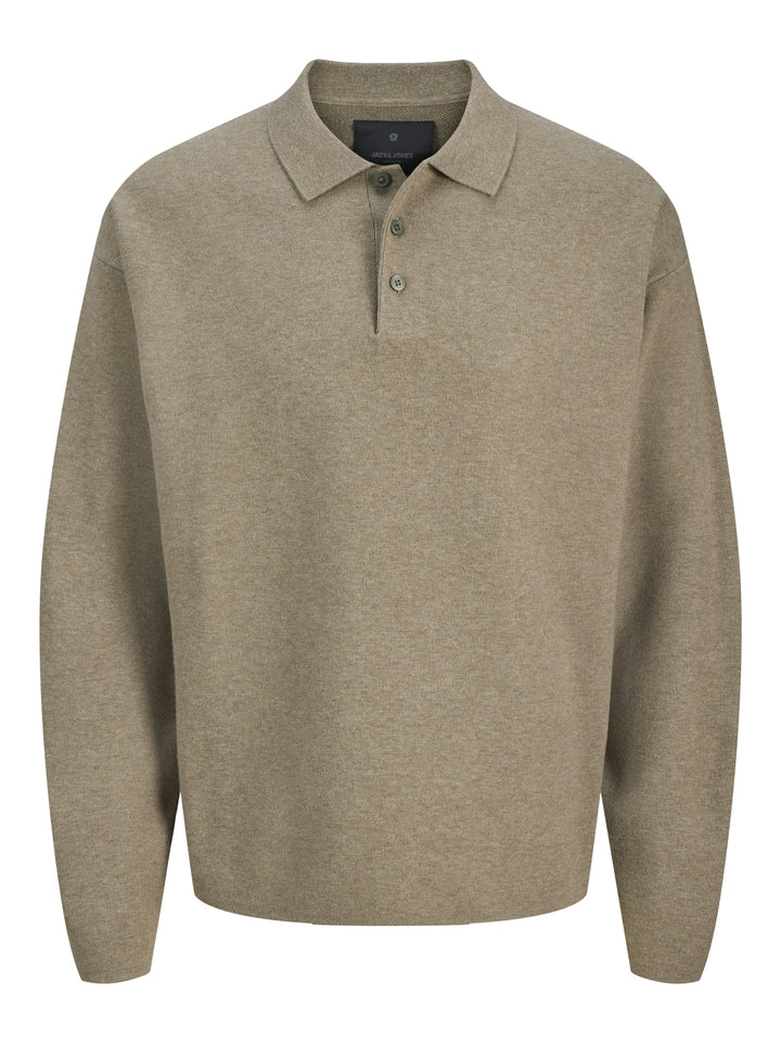JPRBLABRADFORT KNIT POLO, Brindle/Melange 176539001 Bild 1