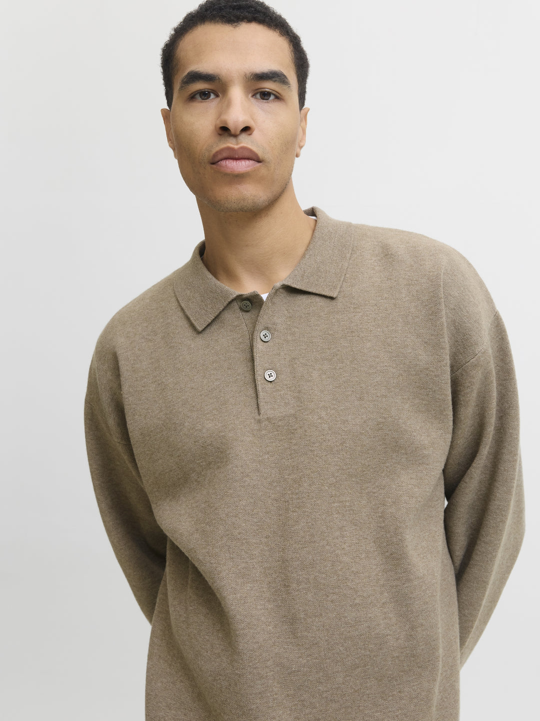 JPRBLABRADFORT KNIT POLO, Brindle/Melange 176539001 Bild 3