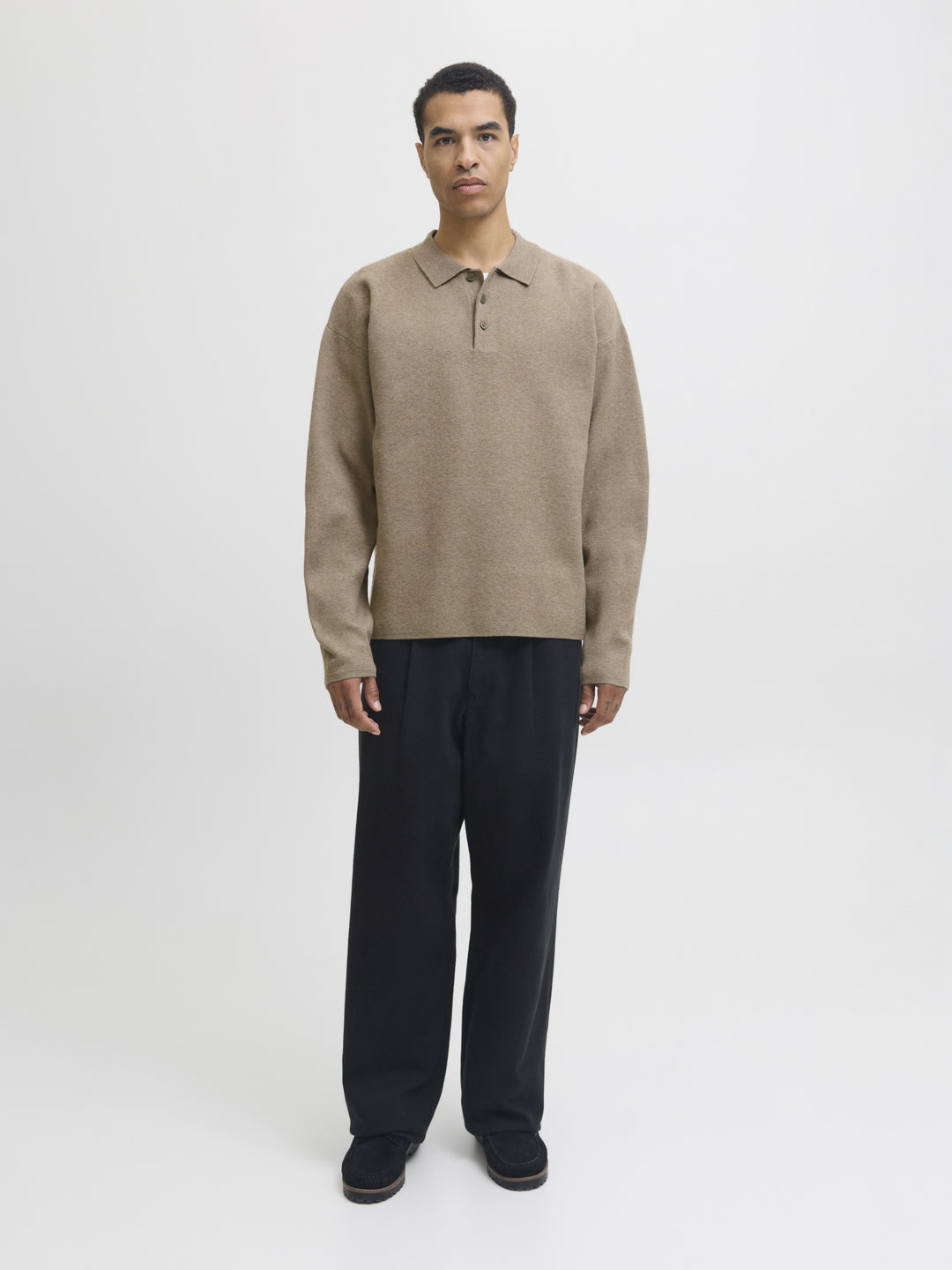 JPRBLABRADFORT KNIT POLO, Brindle/Melange 176539001 Bild 5