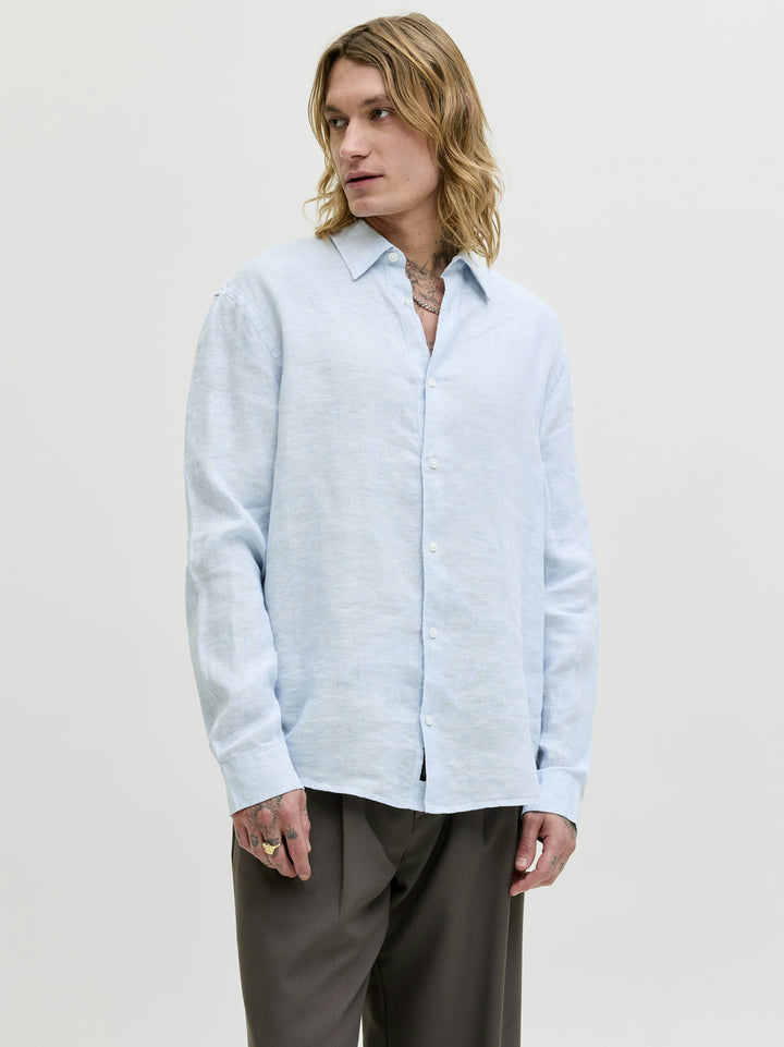 JPRBLALAWRENCE LINEN LS SHIRT SN, Chambray Blue 175780 Bild 2