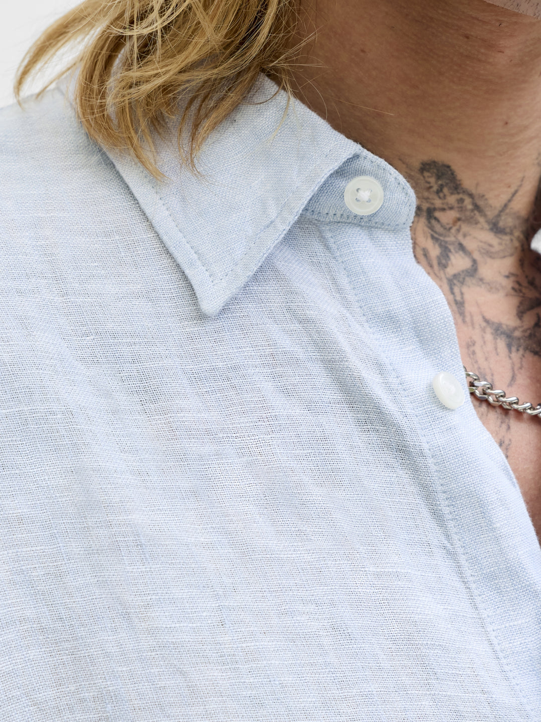 JPRBLALAWRENCE LINEN LS SHIRT SN, Chambray Blue 175780 Bild 7