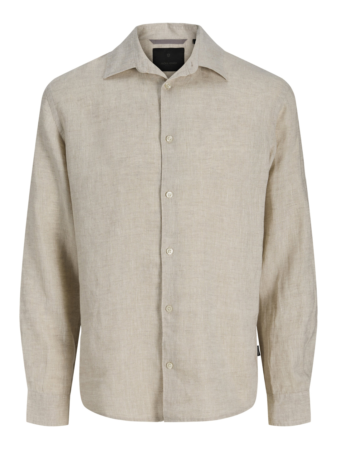 JPRBLALAWRENCE LINEN LS SHIRT SN, Silver Lining 176688 Bild 1