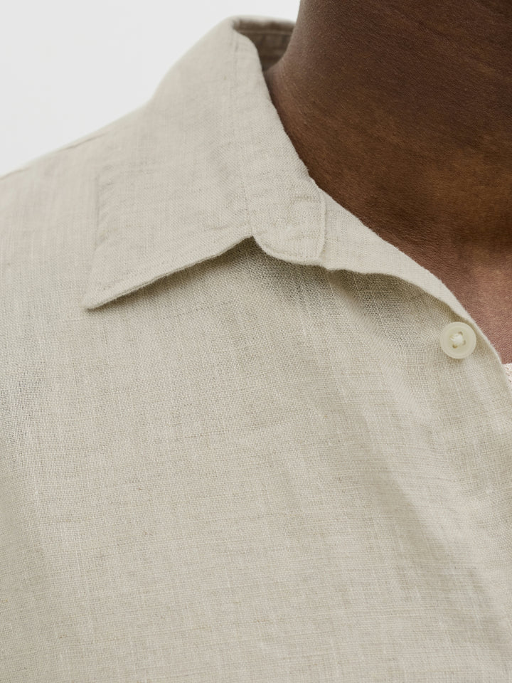JPRBLALAWRENCE LINEN LS SHIRT SN, Silver Lining 176688 Bild 3