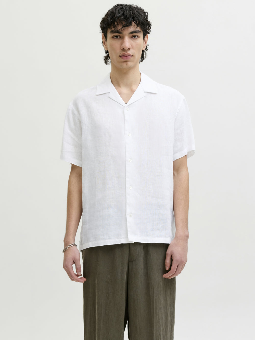 JPRBLALAWRENCE LINEN RESORT S/S SHI, Bright White/RELAXED FIT 177627001 Bild 2