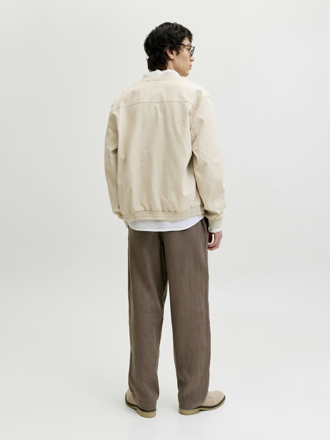 JPRBLALEISTER LINEN BLEND BOMBER JK, Ancient Scroll/MELANGE 302781001 Bild 3