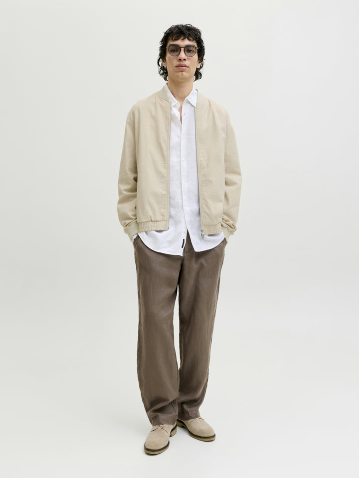 JPRBLALEISTER LINEN BLEND BOMBER JK, Ancient Scroll/MELANGE 302781001 Bild 4