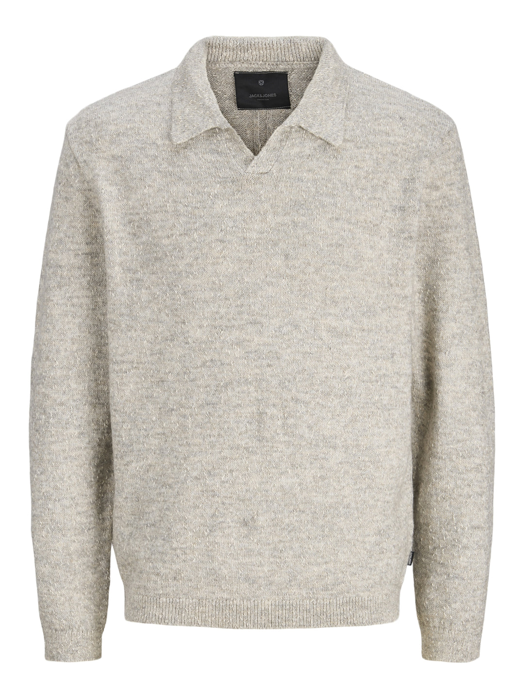 JPRBLATANNER KNIT SPLIT NECK, Medium Grey Melange 179087 Bild 1