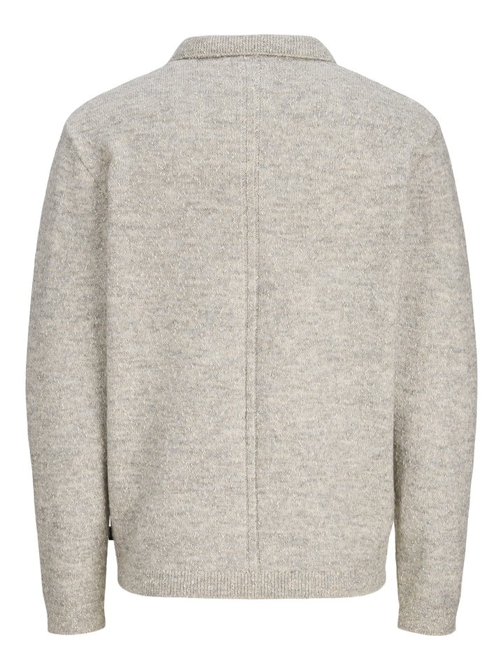 JPRBLATANNER KNIT SPLIT NECK, Medium Grey Melange 179087 Bild 2
