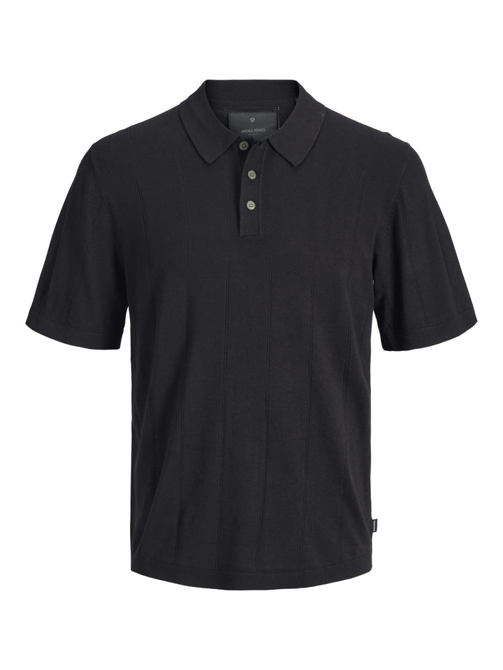 JPRBLAWILLIAM STRUCTURE KNIT POLO S, Black 178012 Bild 1