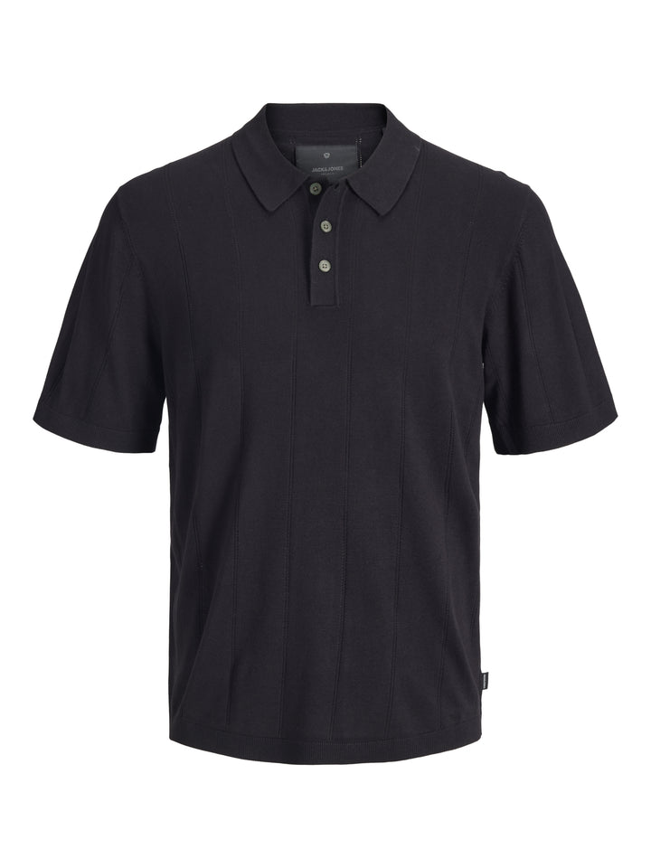 JPRBLAWILLIAM STRUCTURE KNIT POLO S, Black 178012 Bild 1