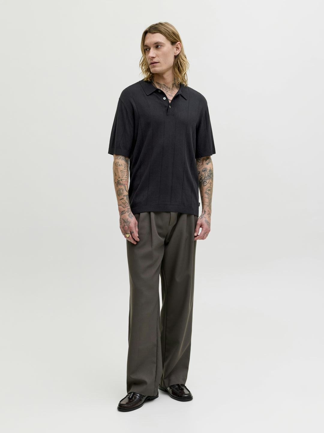 JPRBLAWILLIAM STRUCTURE KNIT POLO S, Black 178012 Bild 6