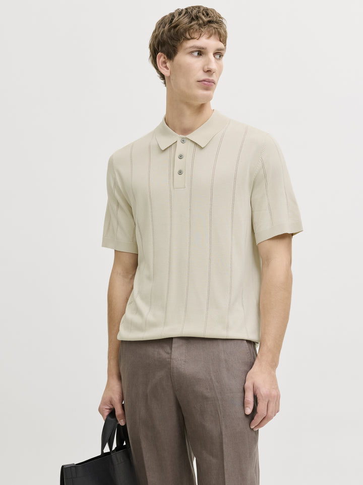 JPRBLAWILLIAM STRUCTURE KNIT POLO S, Ancient Scroll 302781 Bild 5