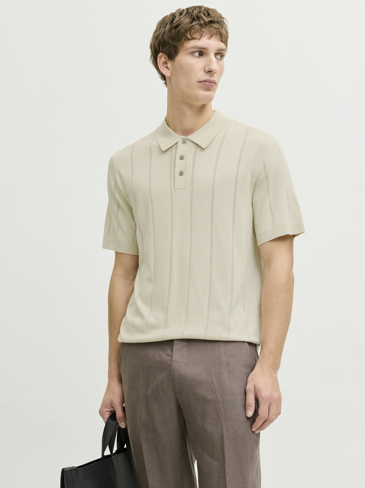 JPRBLAWILLIAM STRUCTURE KNIT POLO S, Ancient Scroll 302781 Bild 5
