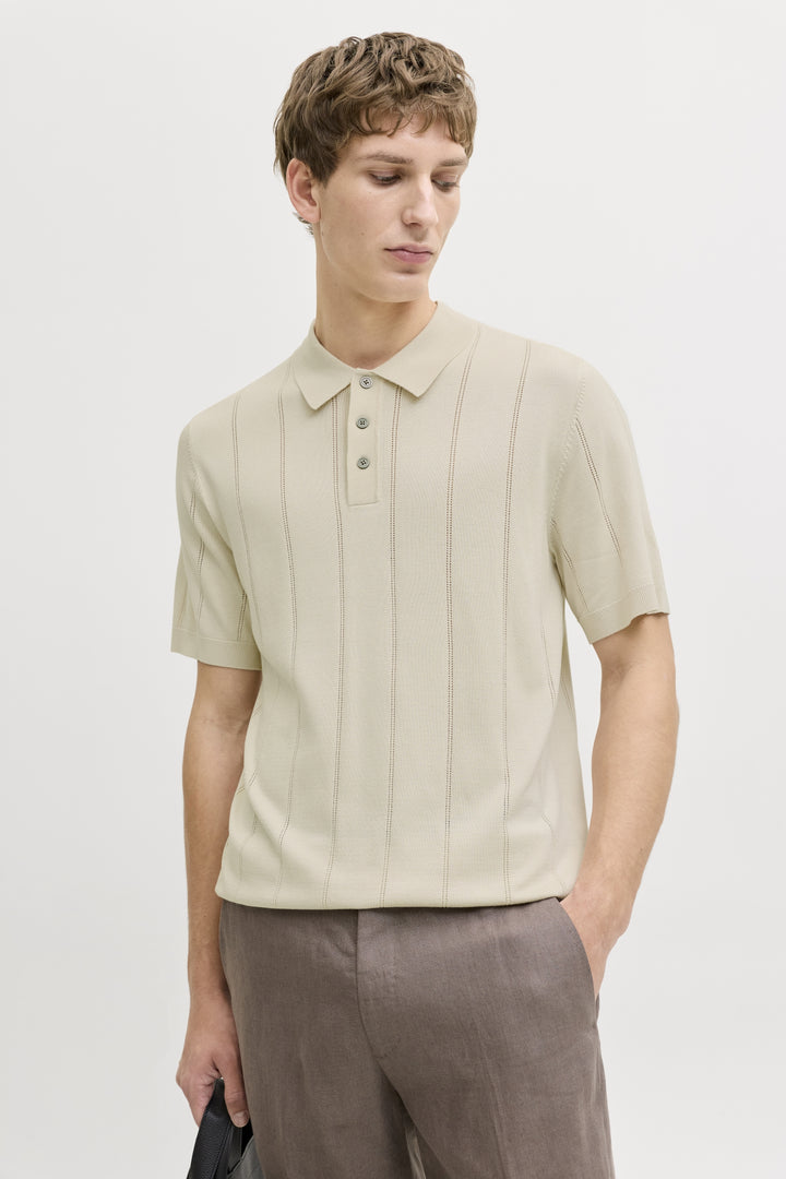 JPRBLAWILLIAM STRUCTURE KNIT POLO S, Ancient Scroll 302781 Bild 8