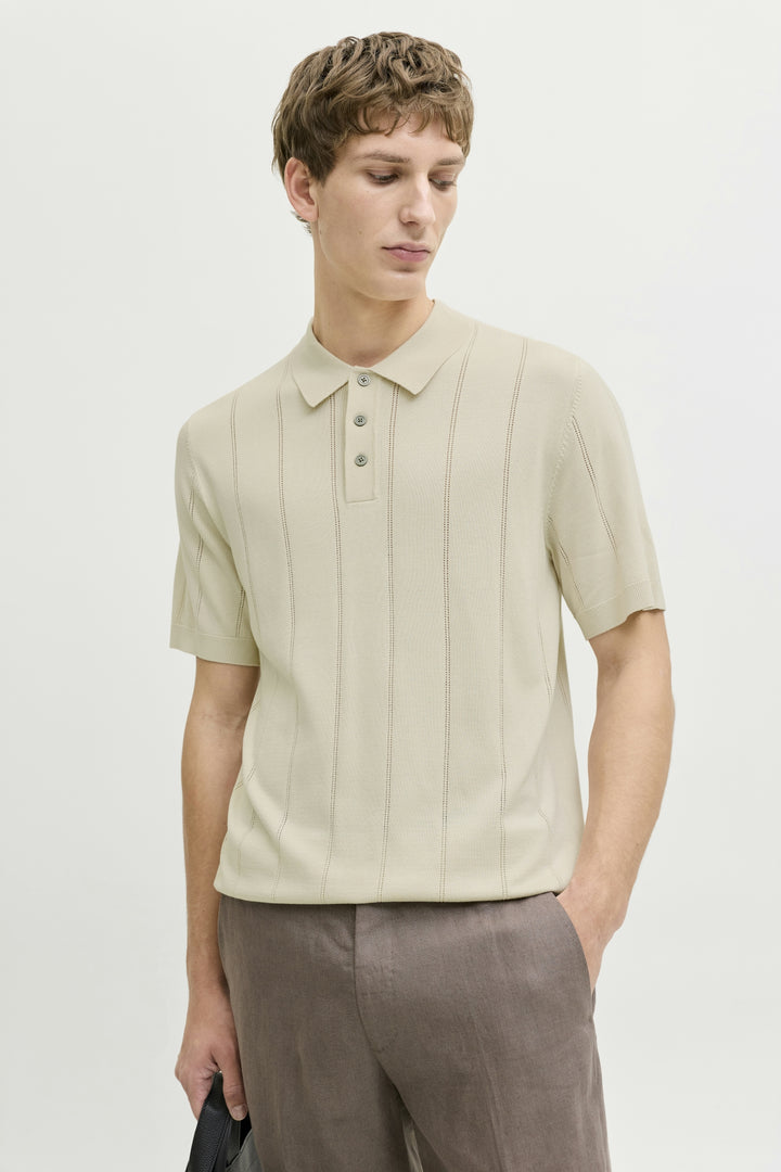 JPRBLAWILLIAM STRUCTURE KNIT POLO S, Ancient Scroll 302781 Bild 8
