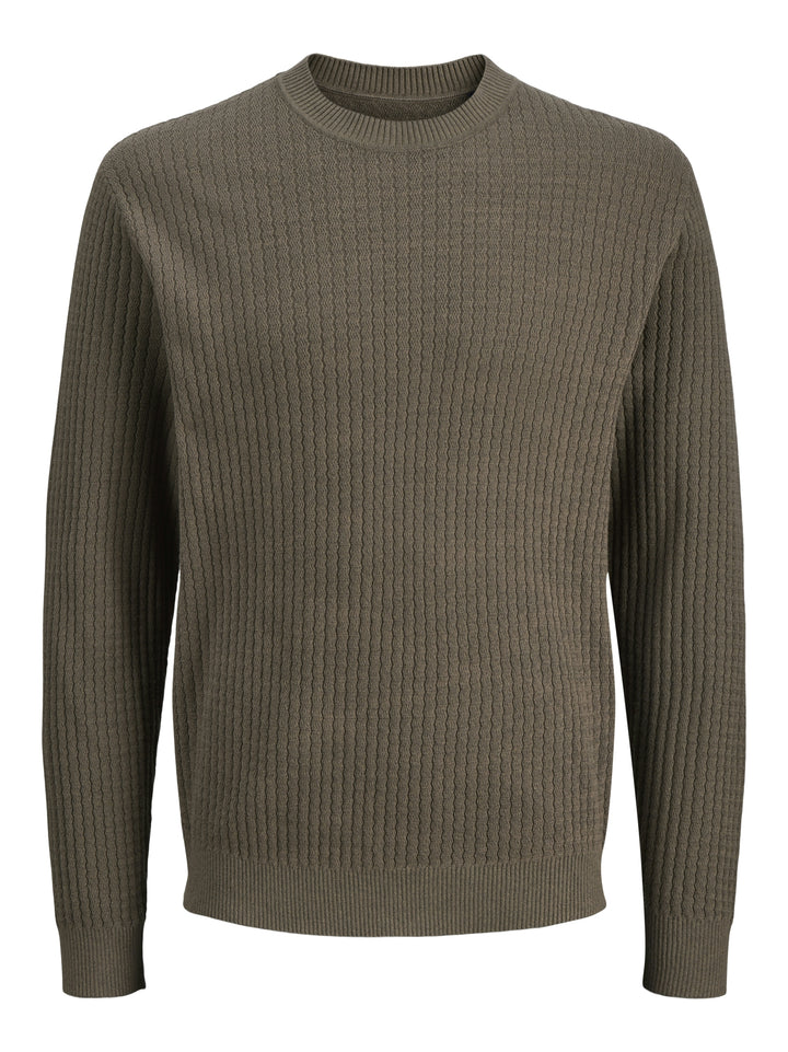 JPRBLUBARKLEY KNIT CREW NECK CH LN, Crocodile/Twist/Zizag structure 218770004 Bild 1