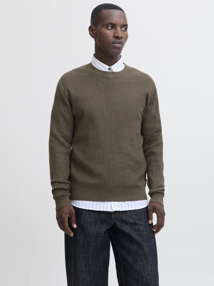 JPRBLUBARKLEY KNIT CREW NECK CH LN, Crocodile/Twist/Zizag structure 218770004 Bild 2