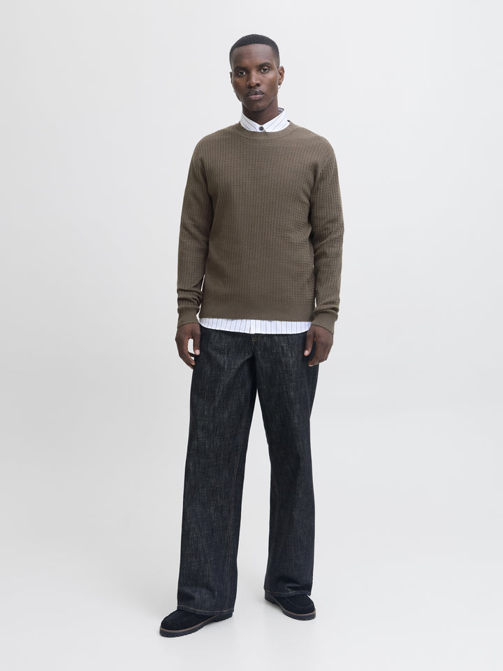 JPRBLUBARKLEY KNIT CREW NECK CH LN, Crocodile/Twist/Zizag structure 218770004 Bild 3