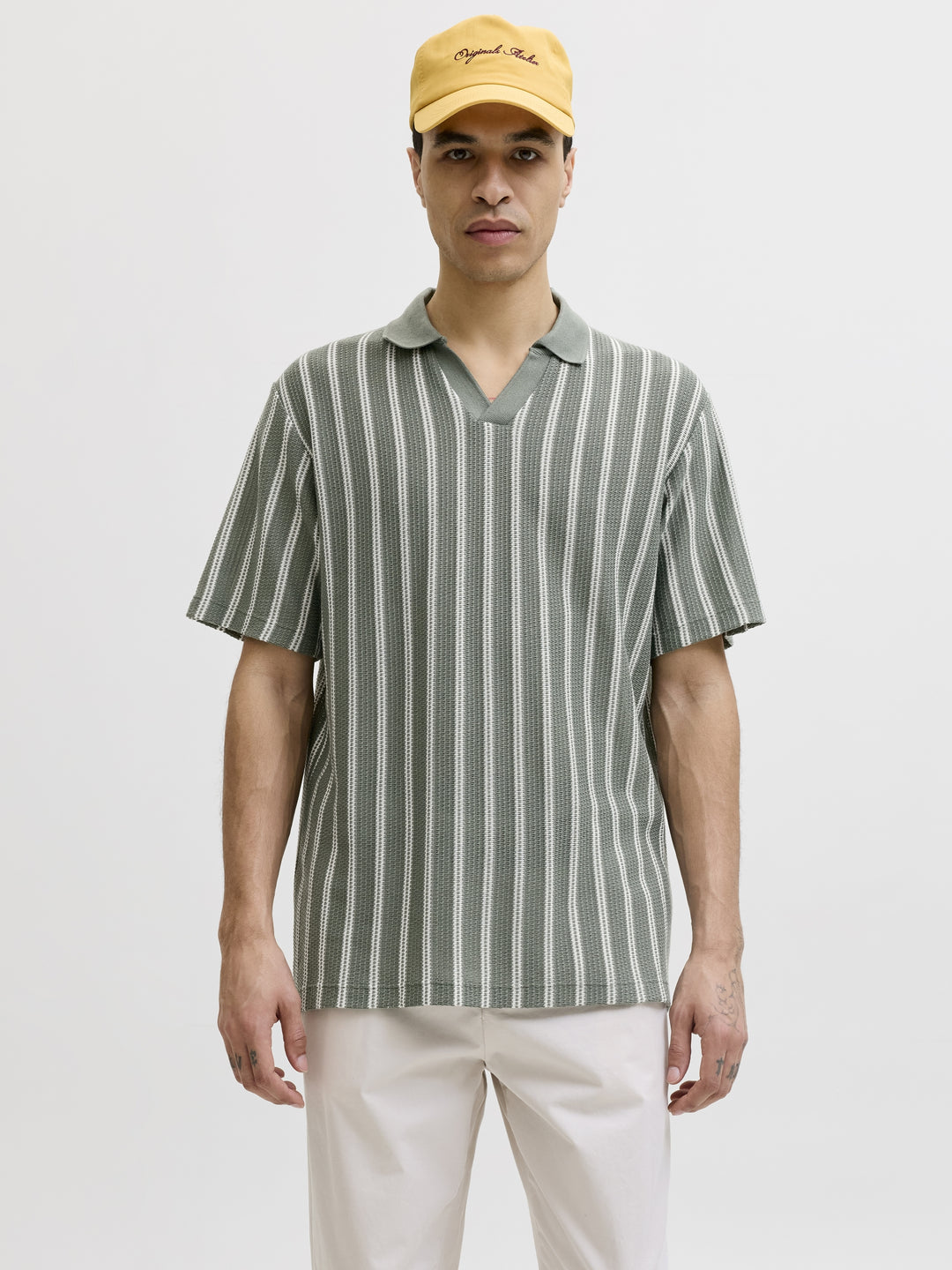 JPRBLUHARRY SS SPLIT NECK POLO SN, Laurel Wreath/White 176342005 Bild 5