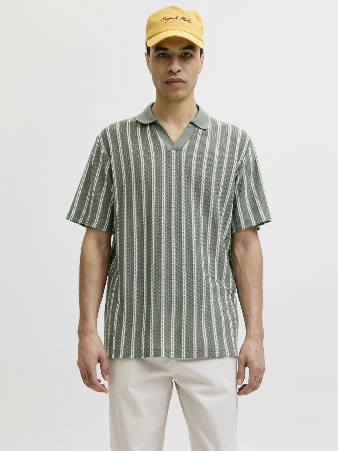 JPRBLUHARRY SS SPLIT NECK POLO SN, Laurel Wreath/White 176342005 Bild 5