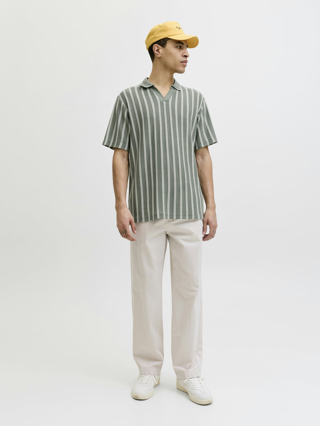 JPRBLUHARRY SS SPLIT NECK POLO SN, Laurel Wreath/White 176342005 Bild 7