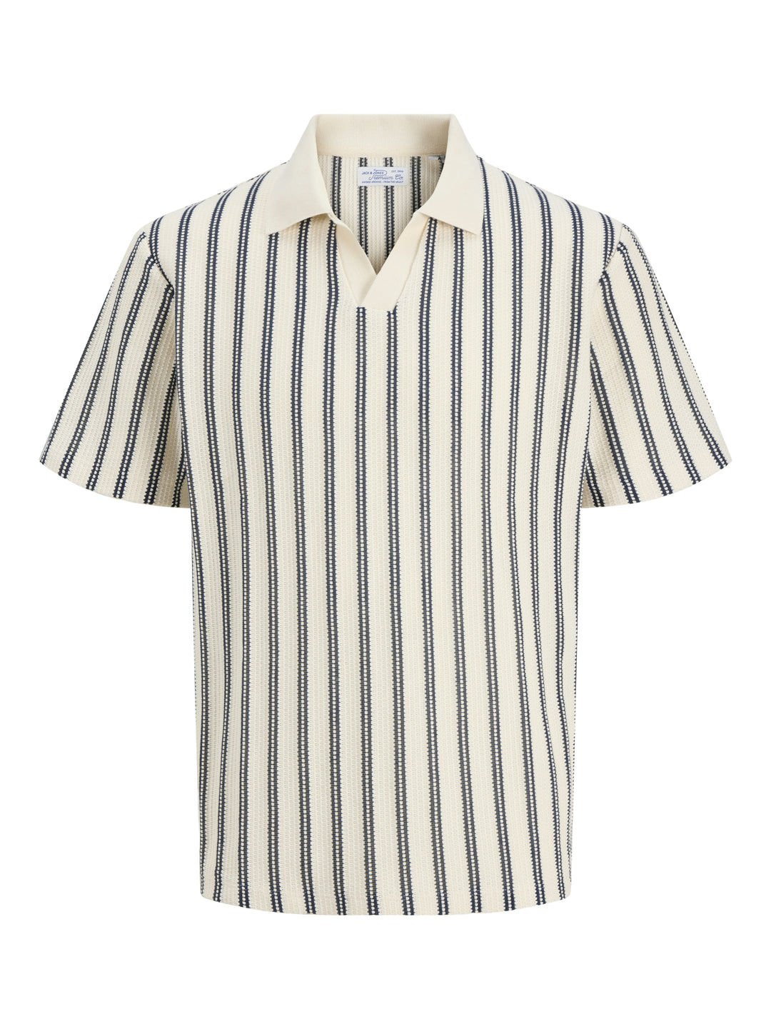 JPRBLUHARRY SS SPLIT NECK POLO SN, Cloud Dancer/NAVY 177642006 Bild 1