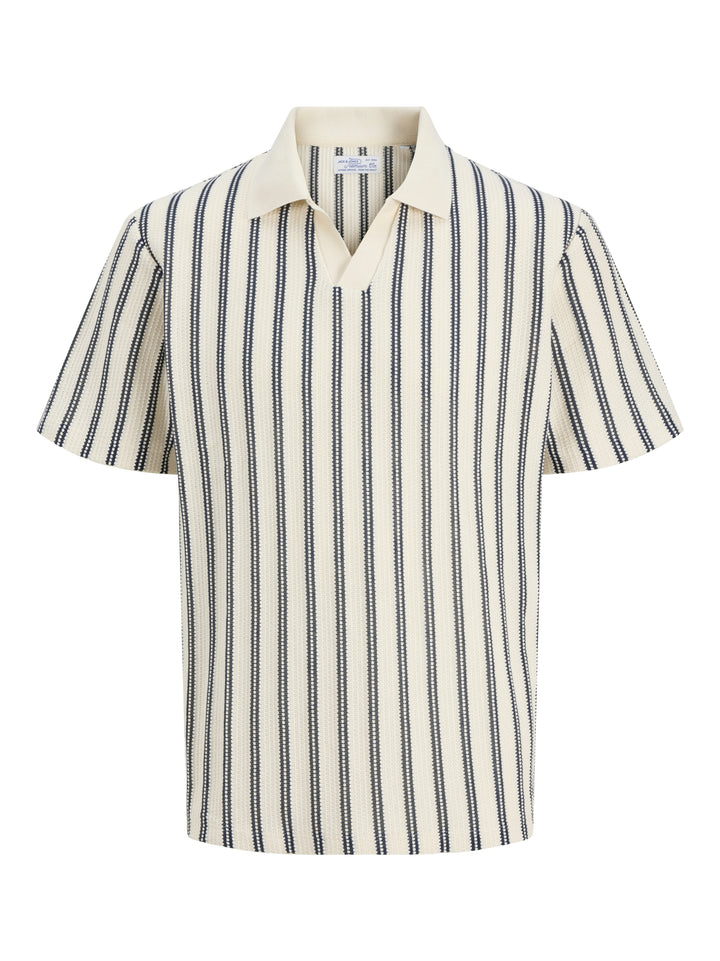 JPRBLUHARRY SS SPLIT NECK POLO SN, Cloud Dancer/NAVY 177642006 Bild 1