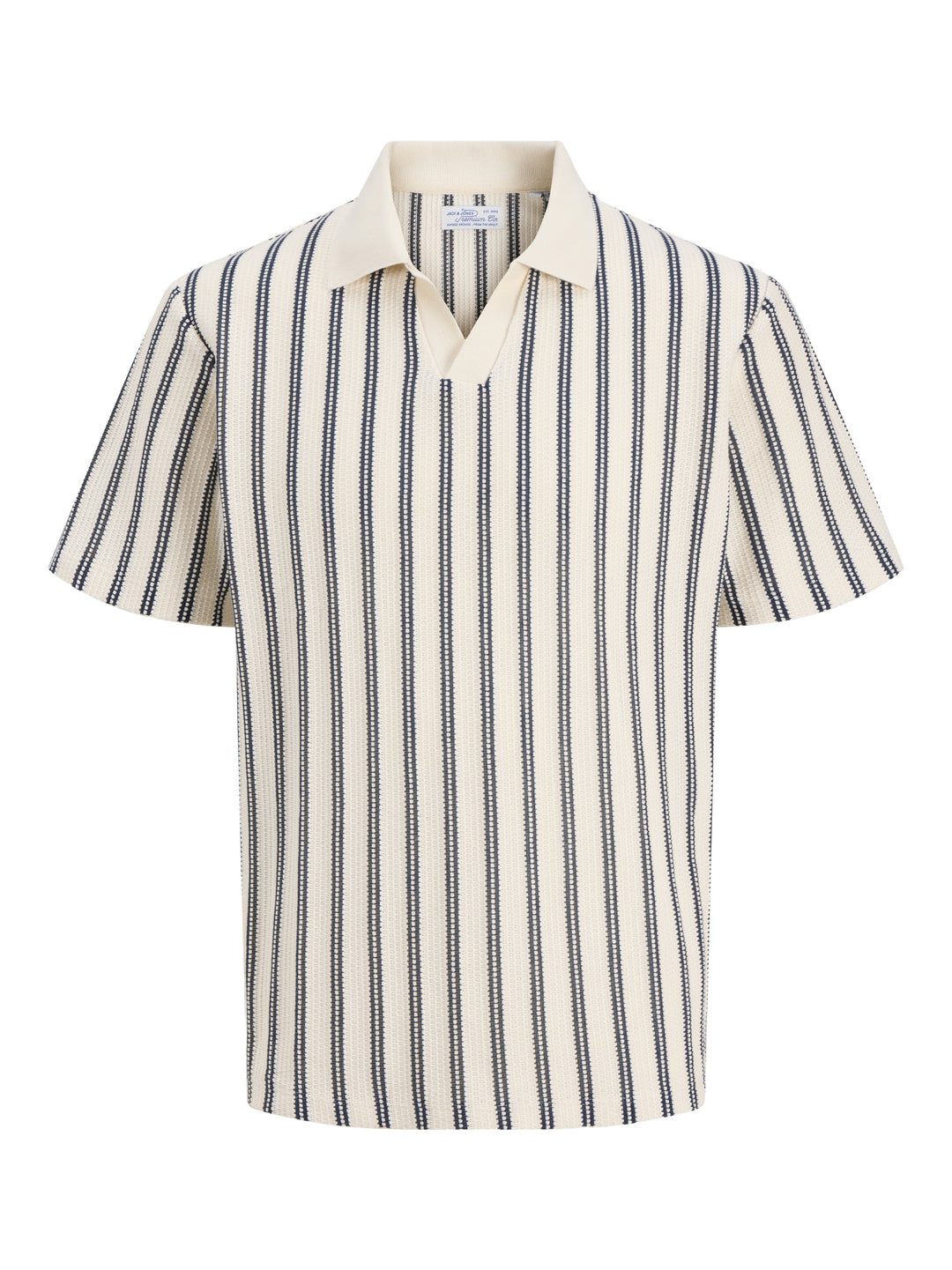 JPRBLUHARRY SS SPLIT NECK POLO SN, Cloud Dancer/NAVY 177642006 Bild 1